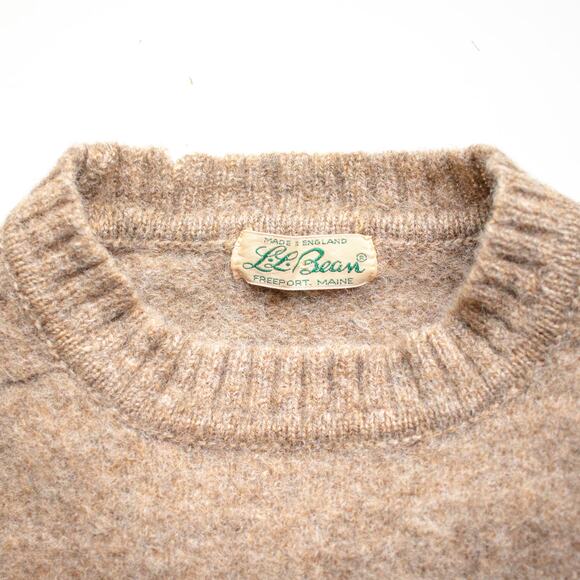 Vintage L.L. Bean 100% Brown Wool Sweater Size XL - Picture 4 of 8